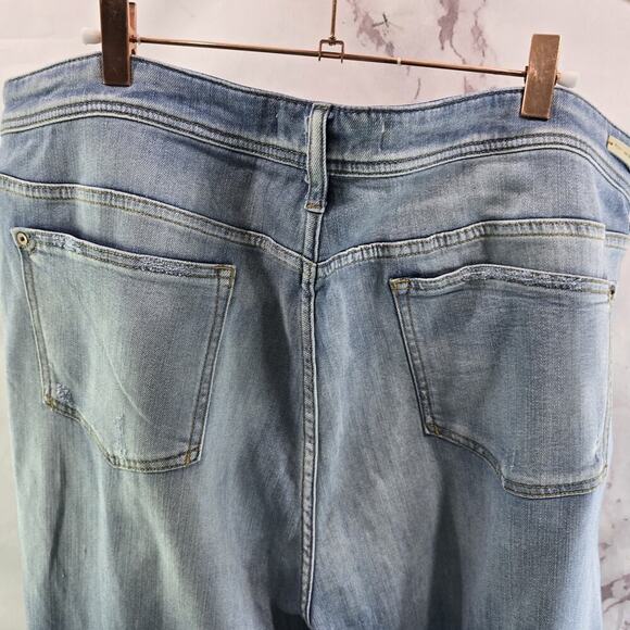 Anthropologie Jeans Womens 22 W High Rise Denim Pilcro Light Wash Crop Straight - Picture 6 of 11